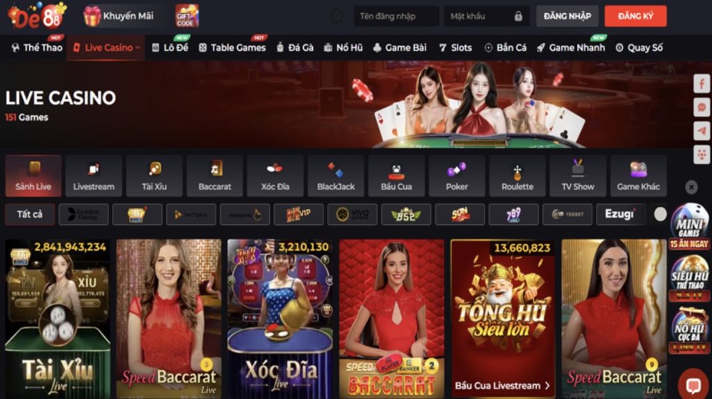 Chinh phục sảnh chơi Live Casino