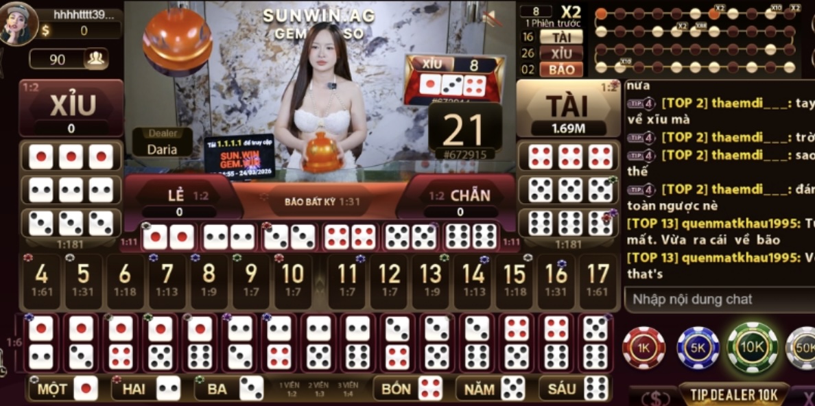 Đánh cược, soi cầu Tài Xỉu kiểu 1 - 2 - 3