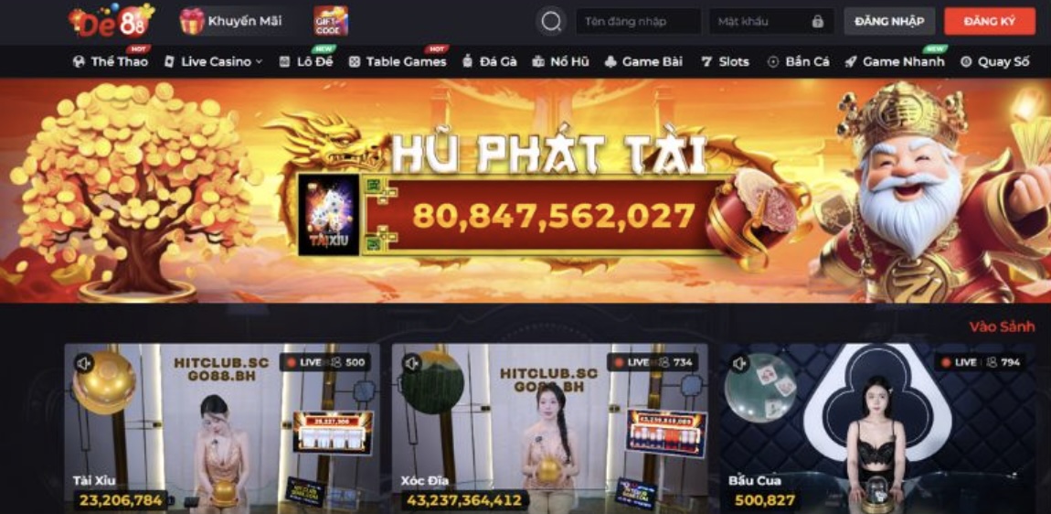 Lý do nên tham gia các sảnh game tại DE88