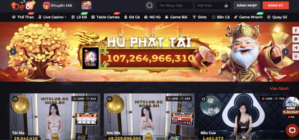 Thông tin sơ lược về nhà cái DE88